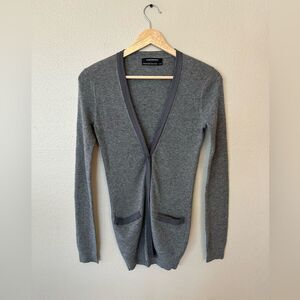 Club Monaco Wool Silk Cashmere Blend Ribbed Cardigan Sweater Size S